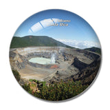 Costa Rica Poas Volcano 3D Fridge Magnet Crystal Glass