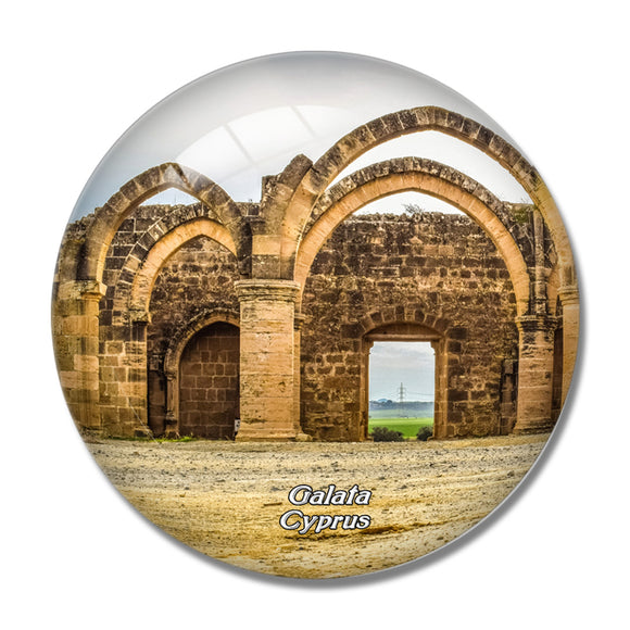 Cyprus Ayios Sozomenos Galata 3D Fridge Magnet Crystal Glass