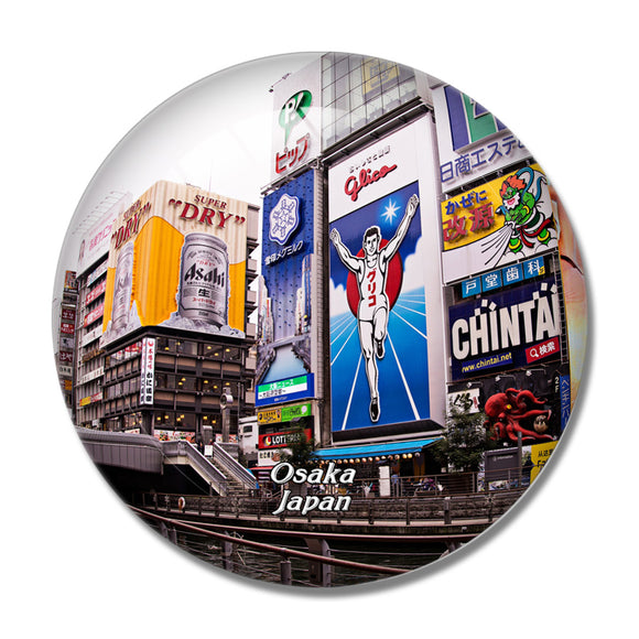 Dotonbori Osaka Japan 3D Fridge Magnet Crystal Glass