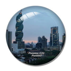 F&F Building Panama 3D Fridge Magnet Crystal Glass