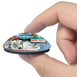 Fishing Boats Pisco Peru 3D Fridge Magnet Crystal Glass