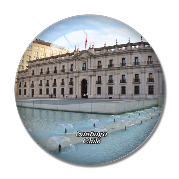 Government Of Santiago Chile 3D Fridge Magnet Crystal Glass