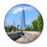 Grand Santiago Tower Chile 3D Fridge Magnet Crystal Glass