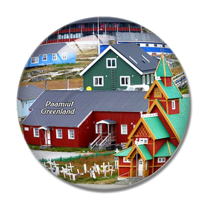 Greenland Denmark Church Paamiut 3D Fridge Magnet Crystal Glass