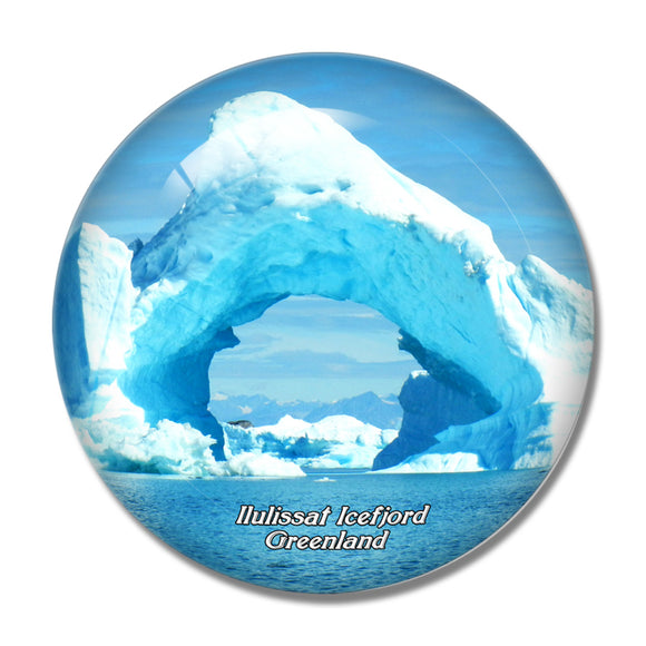 Greenland Denmark Ilulissat Icefjord 3D Fridge Magnet Crystal Glass