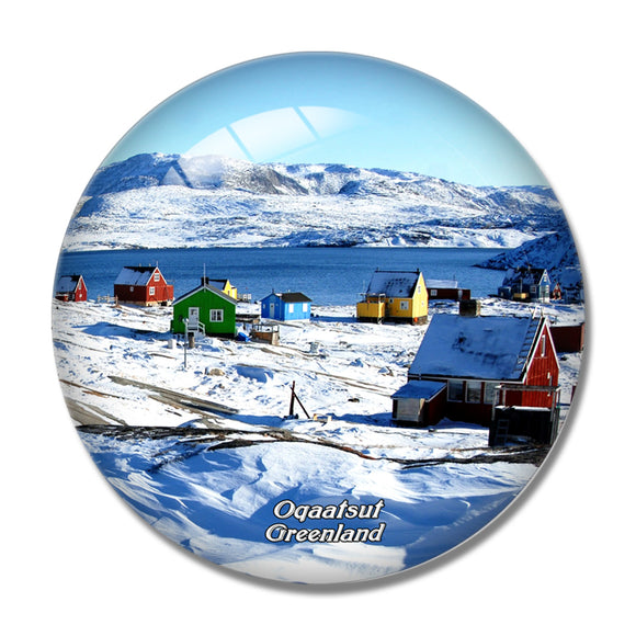 Greenland Denmark Oqaatsut 3D Fridge Magnet Crystal Glass