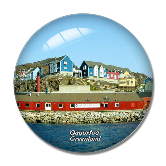 Greenland Denmark Qaqortoq 3D Fridge Magnet Crystal Glass