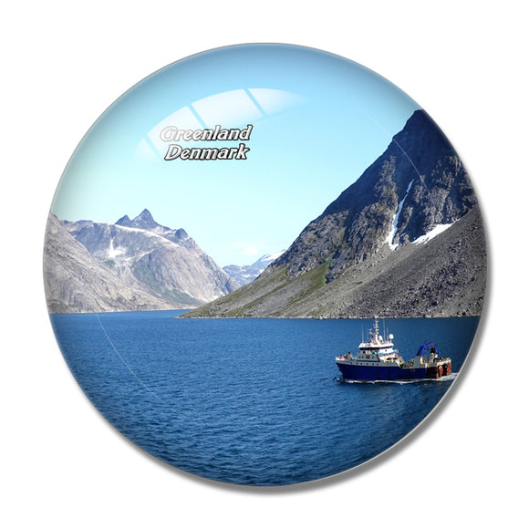 Greenland Denmark 3D Fridge Magnet Crystal Glass