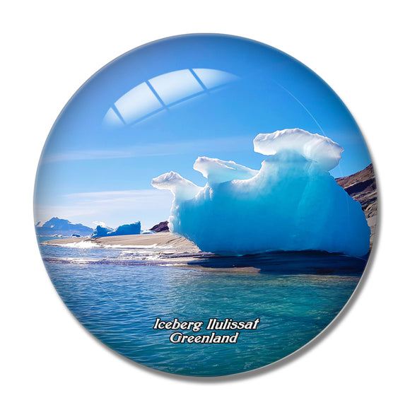 Greenland Iceberg Ilulissat Denmark 3D Fridge Magnet Crystal Glass