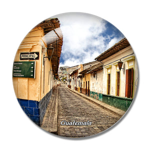 Guatemala Cobblestone Street 3D Fridge Magnet Crystal Glass