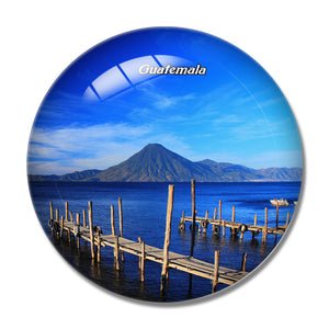 Guatemala Lakes 3D Fridge Magnet Crystal Glass