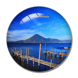 Guatemala Lakes 3D Fridge Magnet Crystal Glass