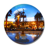 Historic Centre of Arequipa Peru 3D Fridge Magnet Crystal Glass