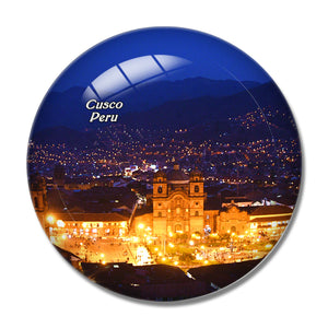 Historical center Cusco Peru 3D Fridge Magnet Crystal Glass