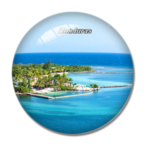 Honduras Bay 3D Fridge Magnet Crystal Glass