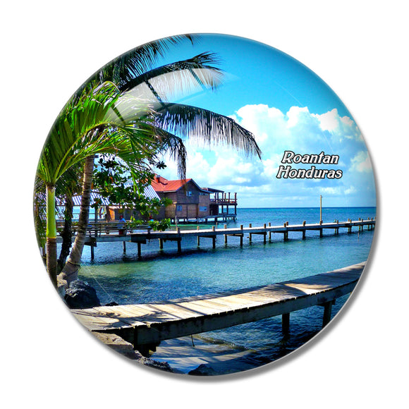 Honduras Roantan Island 3D Fridge Magnet Crystal Glass