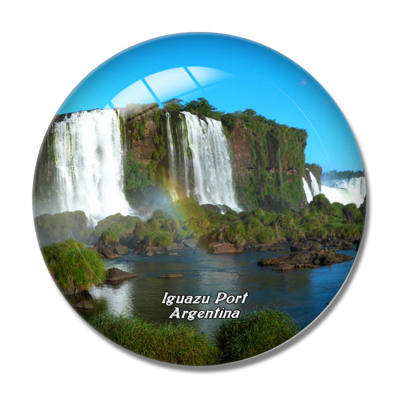 Iguazu Port Waterfall Argentina 3D Fridge Magnet Crystal Glass