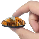 India Bada Bagh Temple New Delhi 3D Fridge Magnet Crystal Glass