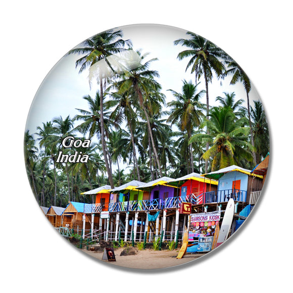 India Goa Beach 3D Fridge Magnet Crystal Glass