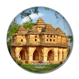 India Lotus Mahal Karnataka 3D Fridge Magnet Crystal Glass