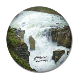 Canada Sunwapta Falls Jasper 3D Fridge Magnet Crystal Glass