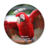 Macaw Venezuela 3D Fridge Magnet Crystal Glass