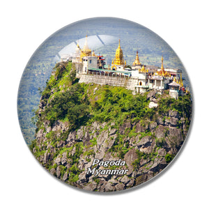 Myanmar Pagoda 3D Fridge Magnet Crystal Glass