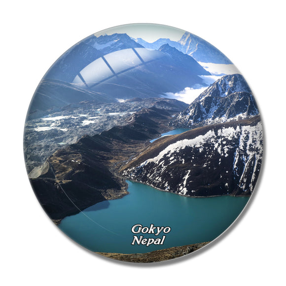 Nepal Gokyo 3D Fridge Magnet Crystal Glass