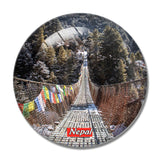 Nepal Himalayas Bridge 3D Fridge Magnet Crystal Glass