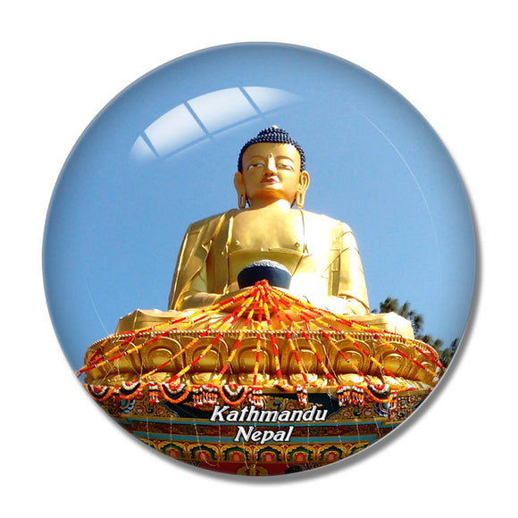 Nepal Kathmandu Buddha 3D Fridge Magnet Crystal Glass