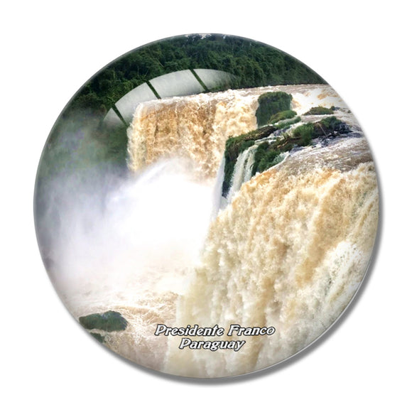 Paraguay Presidente Franco Waterfall 3D Fridge Magnet Crystal Glass