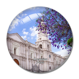 Plaza de Armas Arequipa Peru 3D Fridge Magnet Crystal Glass