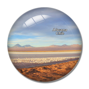 Salt Lake Atacama Chile 3D Fridge Magnet Crystal Glass