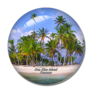 San Blas Island Caribbean Panama 3D Fridge Magnet Crystal Glass