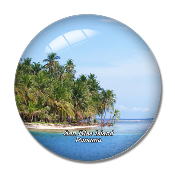 San Blas Island Caribbean Panama 3D Fridge Magnet Crystal Glass