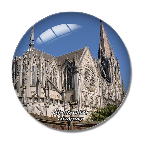 Uruguay Church Matrix Montevideo 3D Fridge Magnet Crystal Glass