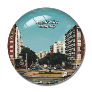 Uruguay Montevideo 3D Fridge Magnet Crystal Glass