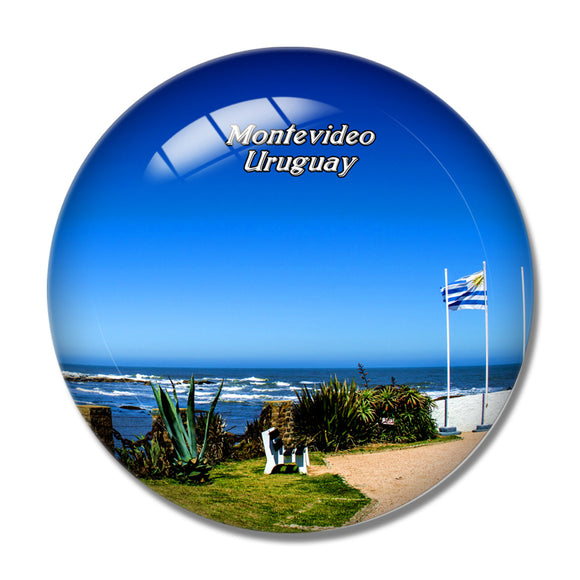 Uruguay Montevideo 3D Fridge Magnet Crystal Glass