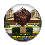 USA America Alpharetta Avalon 3D Fridge Magnet Crystal Glass