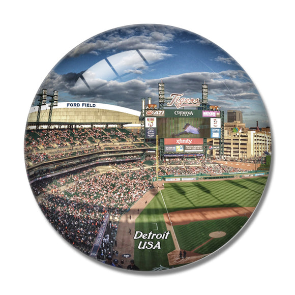 USA America Baseball Detroit Field 3D Fridge Magnet Crystal Glass