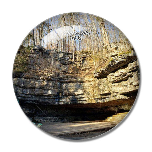 USA America Clarksville Dunbar Cave 3D Fridge Magnet Crystal Glass