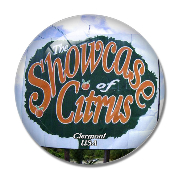 USA America Clermont Showcase of Citrus 3D Fridge Magnet Crystal Glass