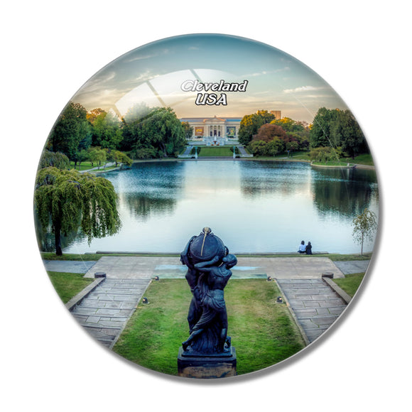 USA America Cleveland Museum of Art 3D Fridge Magnet Crystal Glass
