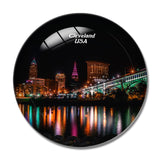 USA America Cleveland Ohio 3D Fridge Magnet Crystal Glass