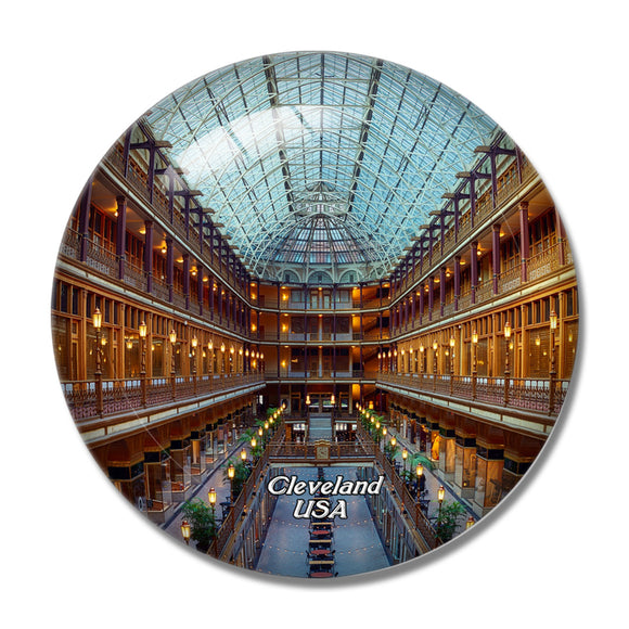 USA America Cleveland 3D Fridge Magnet Crystal Glass