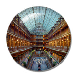 USA America Cleveland 3D Fridge Magnet Crystal Glass