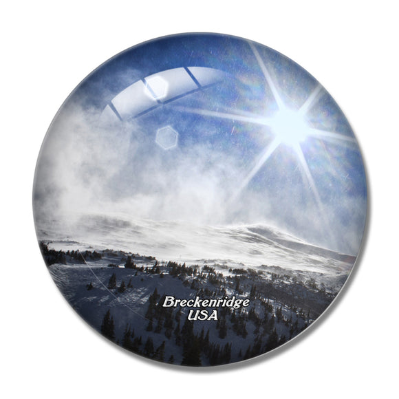 USA America Colorado Breckenridge 3D Fridge Magnet Crystal Glass