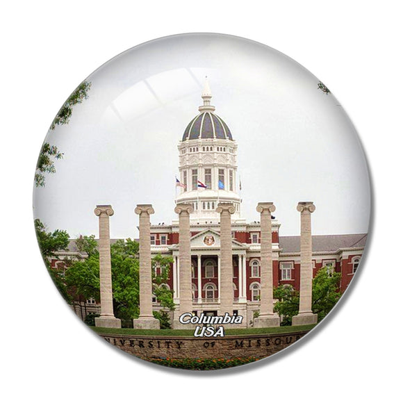 USA America Columbia Francis Quadrangle 3D Fridge Magnet Crystal Glass