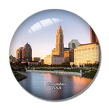 USA America Columbus Ohio 3D Fridge Magnet Crystal Glass