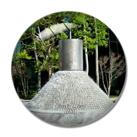 USA America Costa Mesa California Scenario 3D Fridge Magnet Crystal Glass